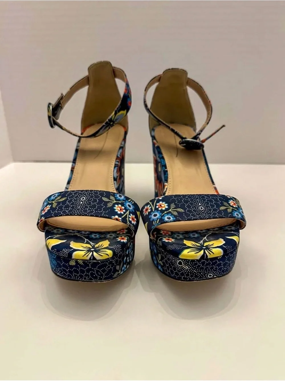 J. Crew Batik Floral Wedges